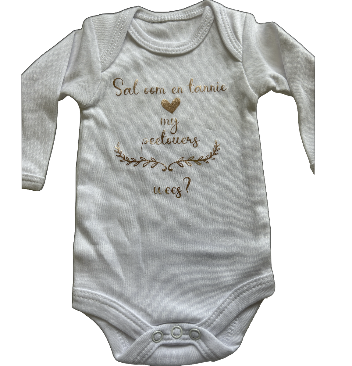 Long sleeve baby vest for asking Godparents- Afrikaans | Shop Today ...