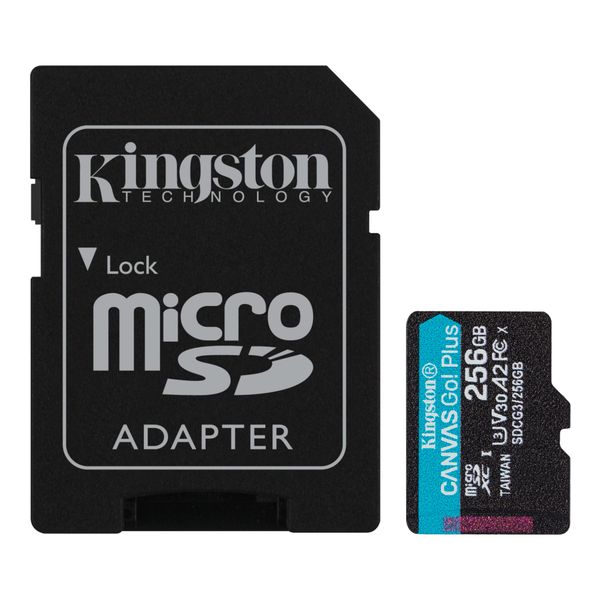 Kingston 256GB microSDXC Canvas Go Plus 170R A2 U3 V30 Card + ADP