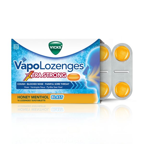 Vicks Xtra Strong Vapolozenges Honey &amp; Menthol