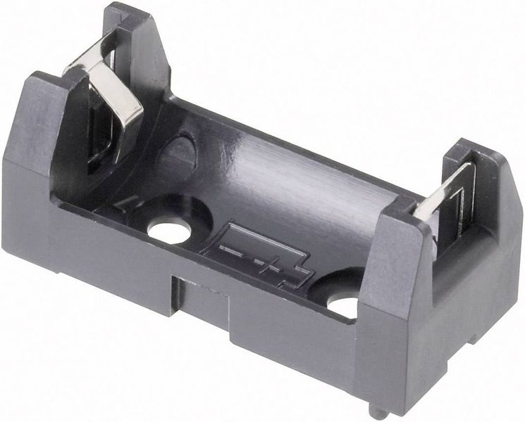 Keystone (108) Battery Holder, 1/2AA x 1, Through Hole