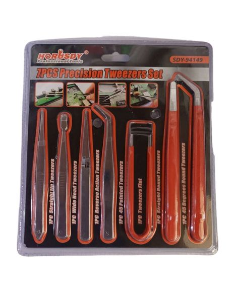 Horusdy - 7 Pieces Precision Tweezers Set