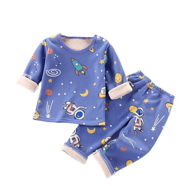 Warm Boys Winter Galaxy Sleepwear/Pyjamas with Fleece Inner