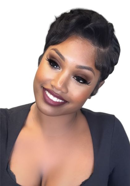 Short 13X4 frontal Pixie 100% Brazilian Wear &amp; Go Wig