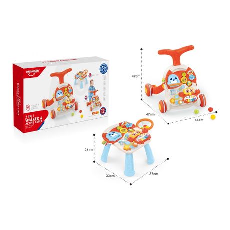 Jack Brown 2 in 1 Baby Baby Music Walker and Active Table Red Shop Today. Get it Tomorrow takealot