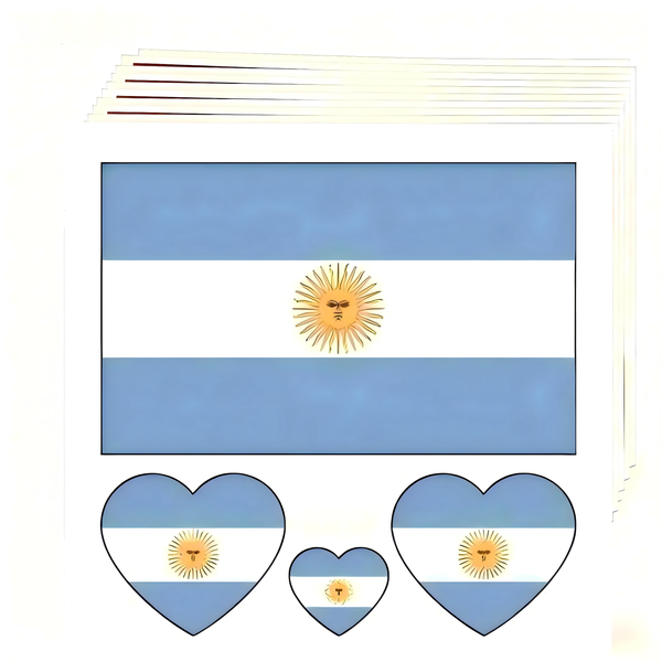 50 pieces of waterproof Argentine flag stickers for fan cheering decoration