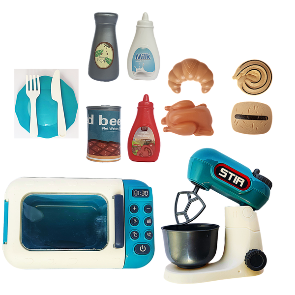 Kitchen Fun Appliances Set: Microwave, Mixer, Treats &amp; Tools