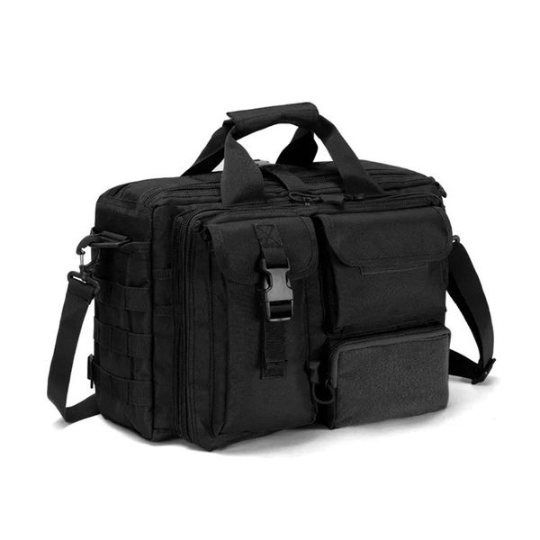 Tactical Messenger Laptop Bag - Black
