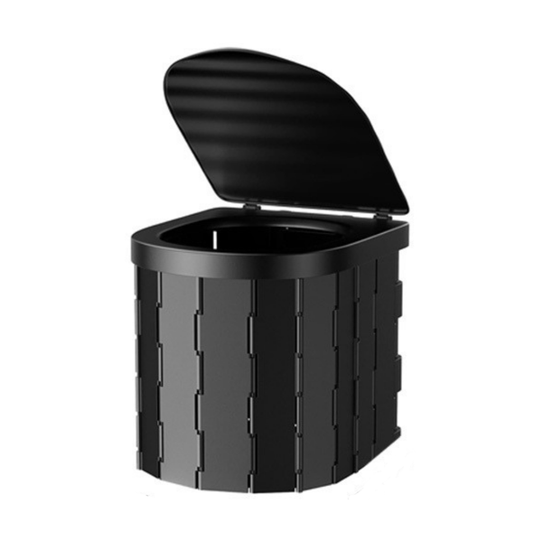 Portable Folding Camping Toilet with Lid and Carry Bag for Outdoor Use