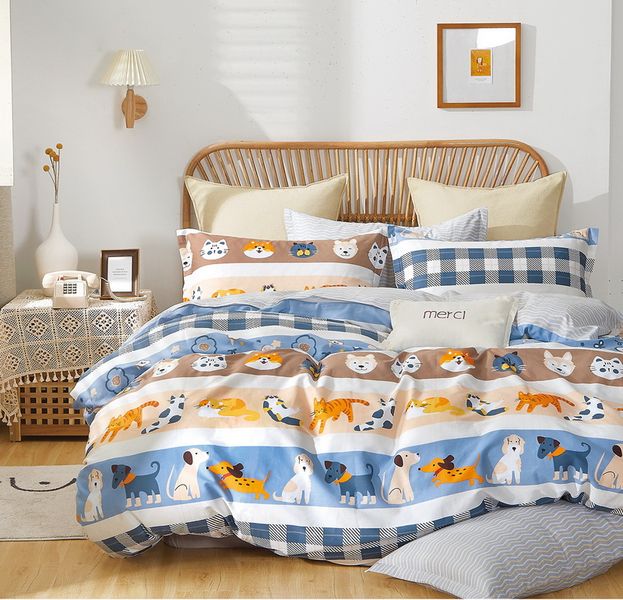 Linen Boutique - Kids Cotton Duvet Cover 3 Piece Set - DogsCatsFox