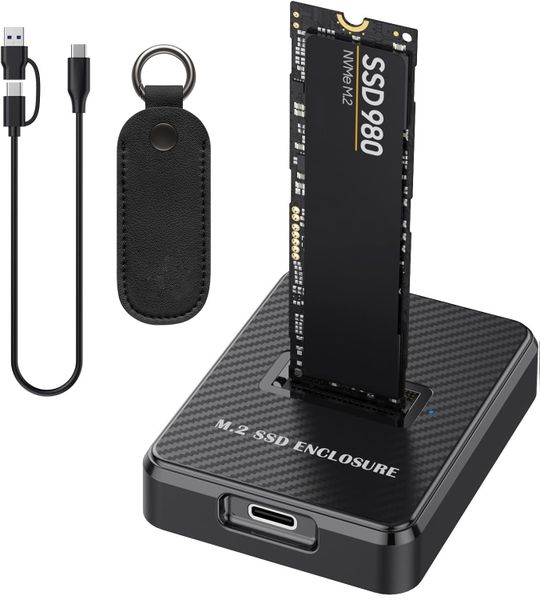 NVMe &amp; SATA M.2 Reader/Writer, M.2 SSD to USB-A/C Reader Adapter