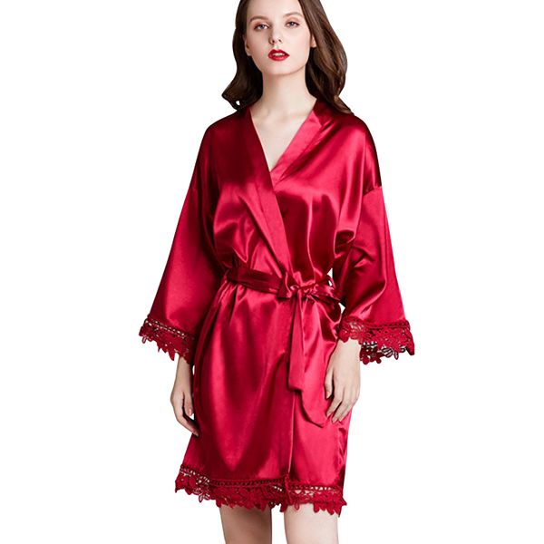 ULC Satin Dressing Gown - Red | Shop Today. Get it Tomorrow! | takealot.com