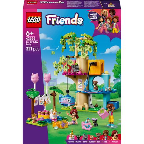 LEGO® Friends Cat Birthday Party & Tree House Building Kit Toy 42666 Image