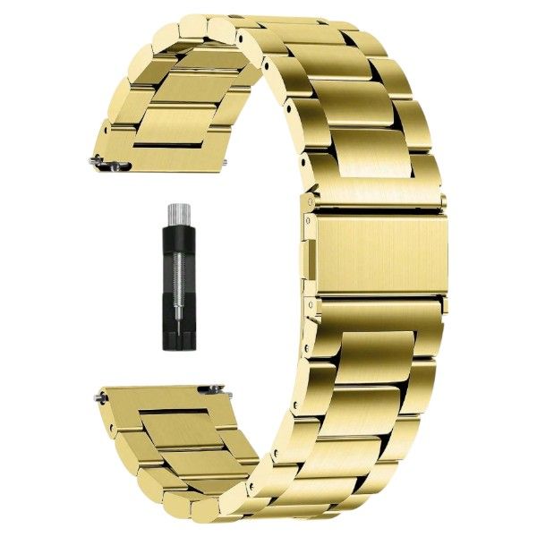 Stainless Steel Watch Strap With Link Remover - Gold
