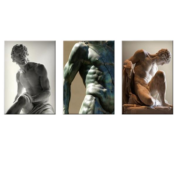 Canvas-Art-3 Pieces Greek Sculpture Classical Wall Art