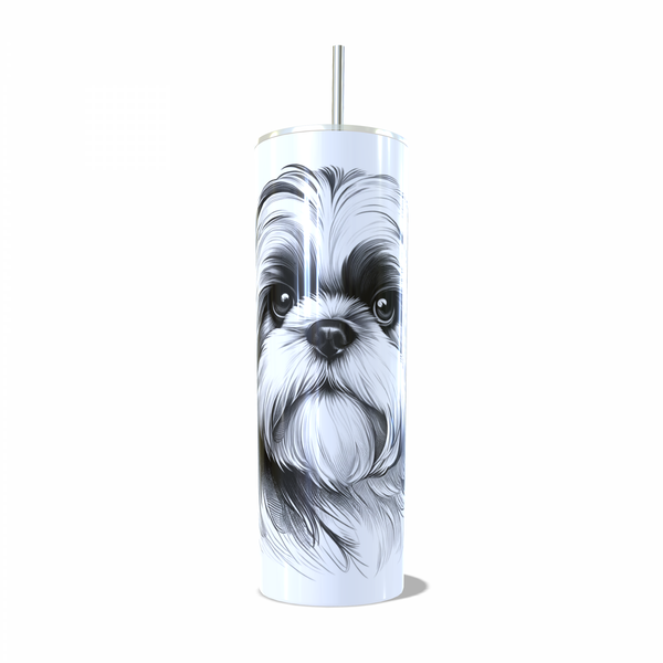 Dog- Shih Tzu White Aluminum 1 Pack 0.6 L Tumbler
