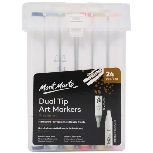 Mont Marte Premium Dual Tip Art Markers 24pc