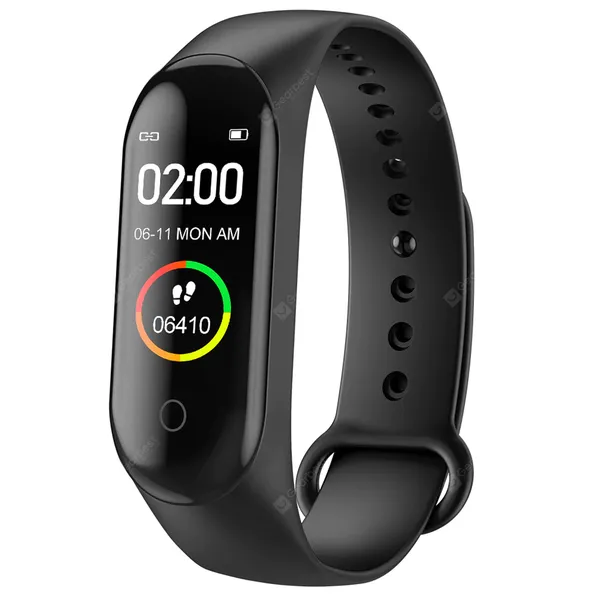 M4 Smart Bracelet with Fitness Tracker Heart Rate Color Touch Screen Watch