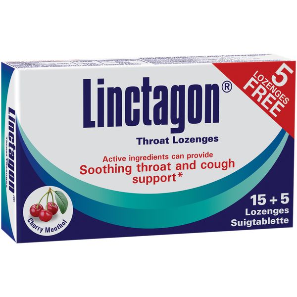 Linctagon Lozenges Cherry Menthol 15s + 5