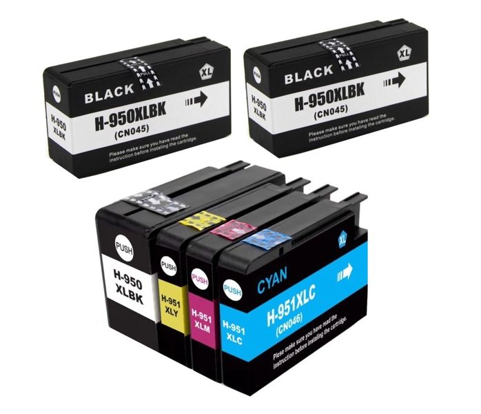 HP 950XL / 951XL / 950 / 951 Multipack + 2 Extra Black - Compatible