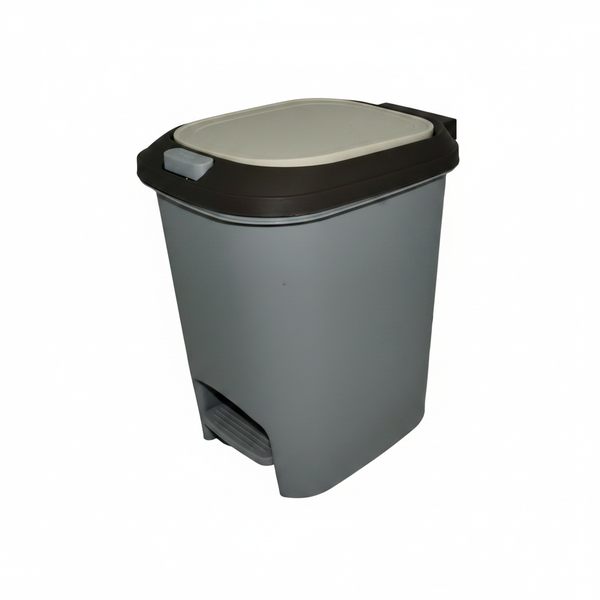 Casey 20 Litre Grey Step-On Pedal Waste Bin for Home or Office