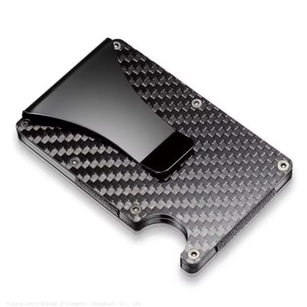 Carbon Fiber Wallet with Money Clip &amp; RFID Blocking &amp; Credit Card Holder
