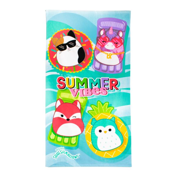 SQUISHMALLOWS Official Licensed Kids Beach/Pool Towel - Fun &amp; Soft