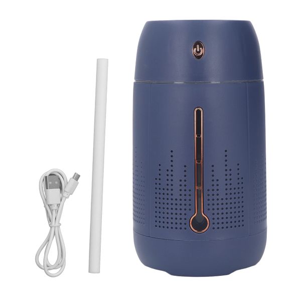 1.2L USB Car Humidifier - Electroplated blue with colorful light