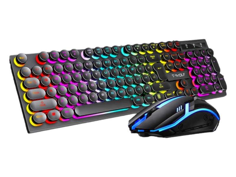 TF270- 2022 gadget TWOLF Wired gaming keyboard and mouse punk style