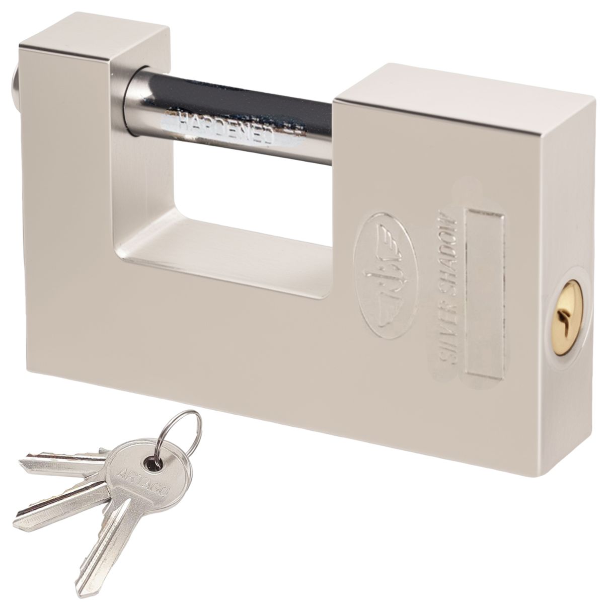 Security Lock,Heavy Duty Padlock,Solid Metal Monoblock Hardware Lock-90mm
