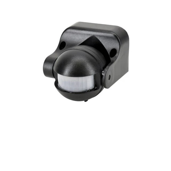 HKD IP44 Outdoor PIR Sensor Switch 220VAC Wide-Angle Black Motion Detector