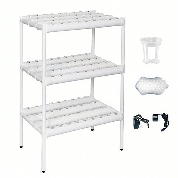 Hydroponics Grow System Kit 108 Plant Sites Garden Pipe Hydroponic Grow Set