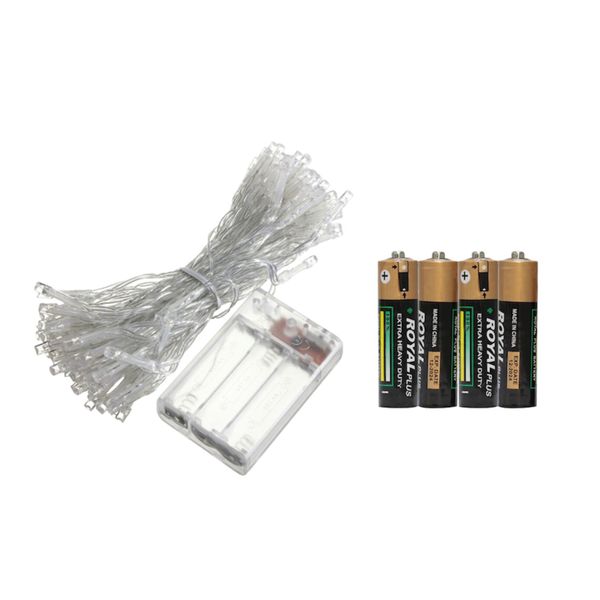 10mtr Battery Operated Decorative Fairy LED Lights Warm White