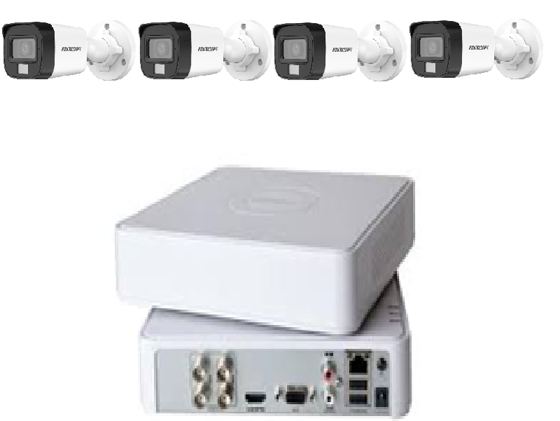 Hikvision 4CH DVR 4 Bullet Smart Light &amp; Audio Cameras | SBR Bundle