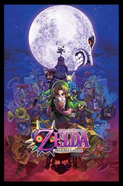 The Legend of Zelda (Majora's Mask) Poster with Black Frame