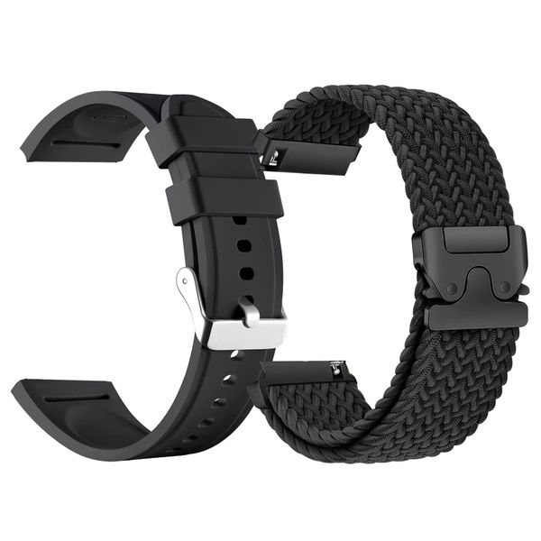 20mm Silicone/Nylon Dual Strap Set - Compatible with Samsung Galaxy Watch 7