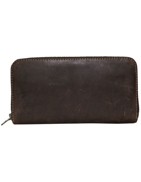 Luvsa LS-WT872 Full Grain Leather All in 1 Purse with Cellphone Pouch