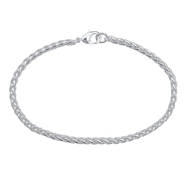 Broadway Jewellers - 925 Sterling Silver - Wheat Link Bracelet - 19cm