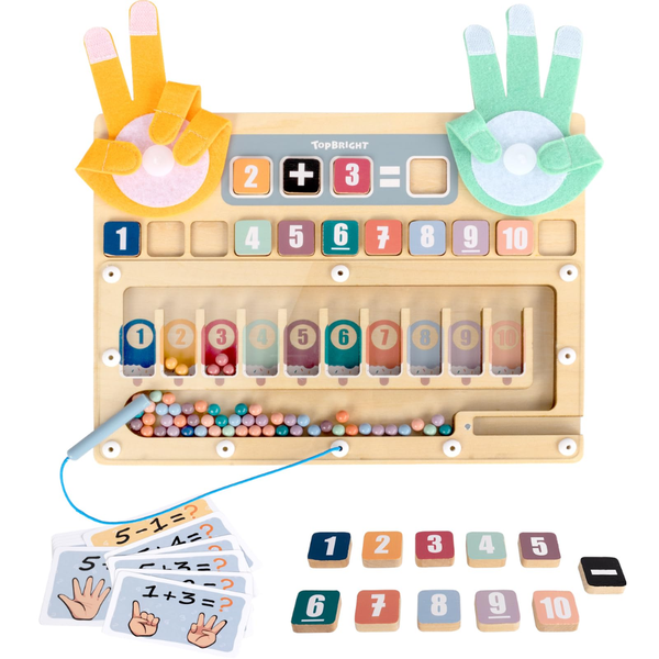 Topbright - 2-in-1 Magnetic Bead Maze &amp; Finger Counting Maths Toy