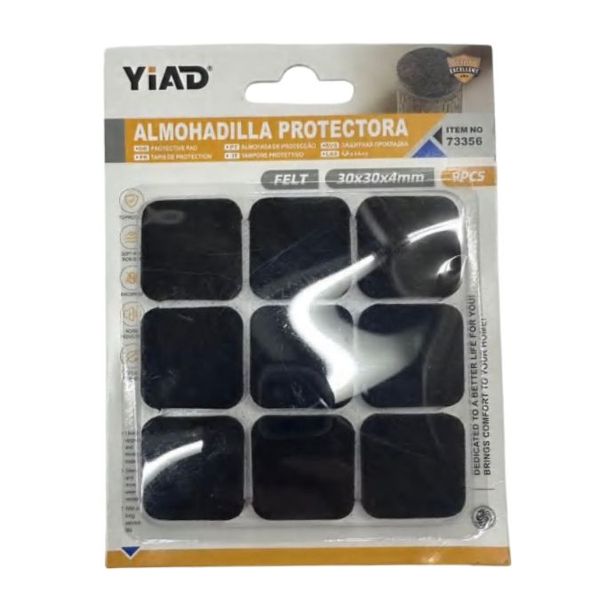 YiAD Black Furniture Floor Protective Pads - 9-piece