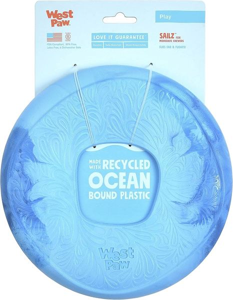 West Paw - Seaflex Sailz Dog Chew Toy Large Blue