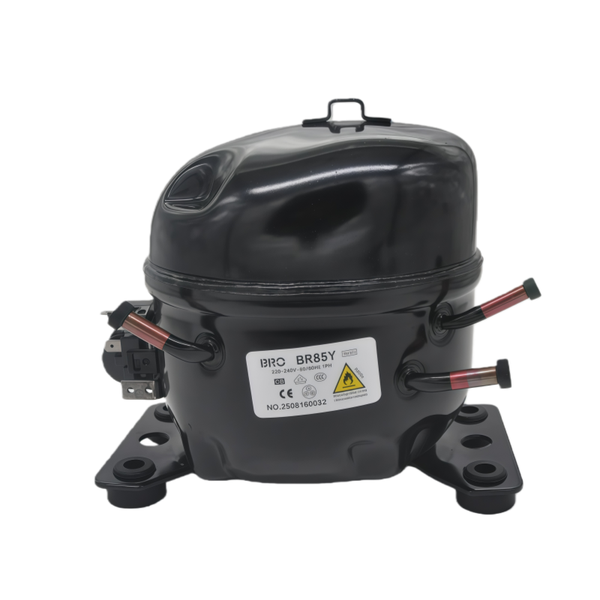 Domestic Fridge Compressor; 1/4HP; R600A Refrigerant BR85Y