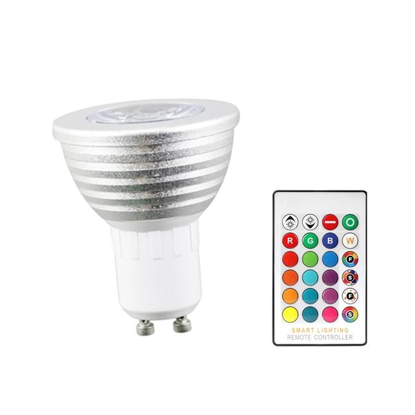 5W RGBW Remote Control GU10 LED Colour Changing Light Bulb