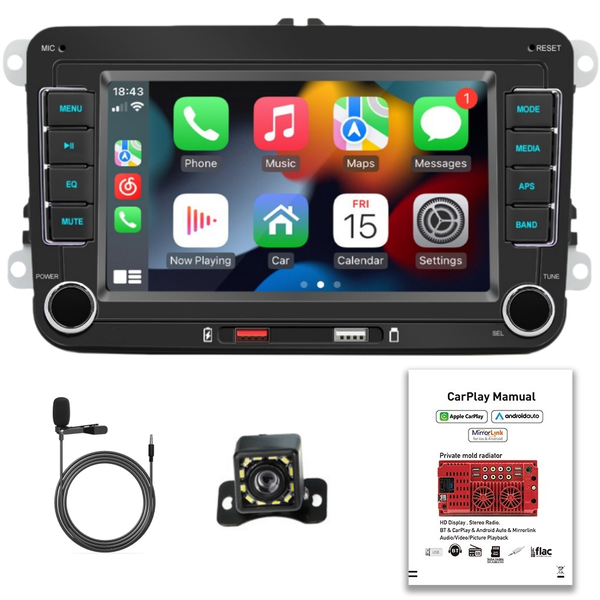Car Audio &amp; Electronics DVD Screen - 7" MP5, Wireless CarPlay/Android Auto