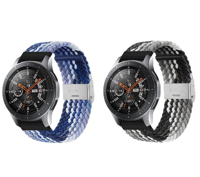 2 Pack 20mm Stretchy Braided Band Compatible With Samsung/Huawei Watches