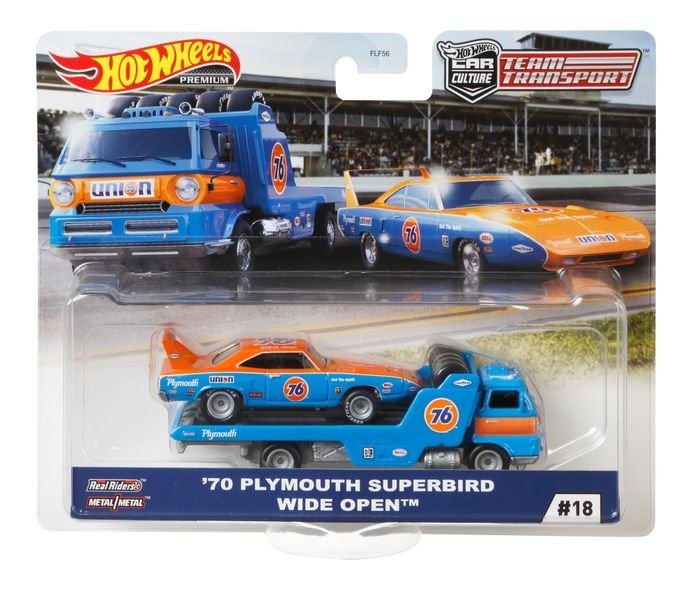 Hot Wheels Team Transport - 70' Plymouth Superbird Wide Open