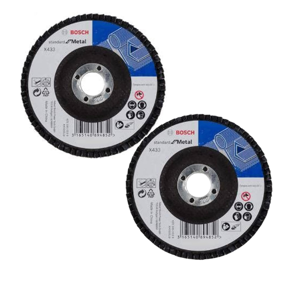 Bosch Flap disc Standard for Metal 115mm 22,23mm 60 straight Pack
