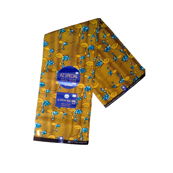 AZ Special Real Wax Fabric - Yellow &amp; Blue