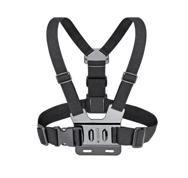 Adjustable Action Camera Chest Strap Mount - Compatible with GoPro Cameras