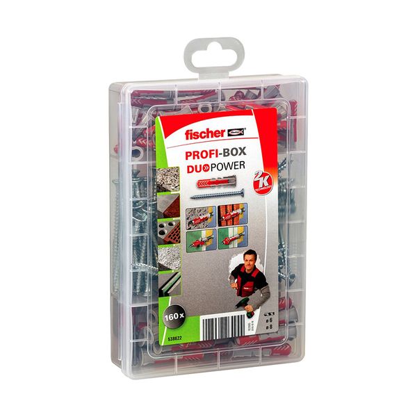 fischer DuoPower + screws Profi-Box - 160 pieces