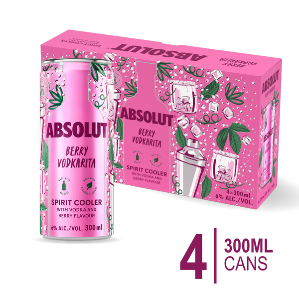 Absolut Berry Vodkarita 4 x 300ml